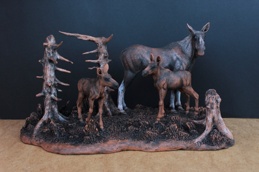 moose mother sculpture