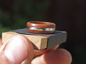Marhuľový prsteň s vtepanou obručou